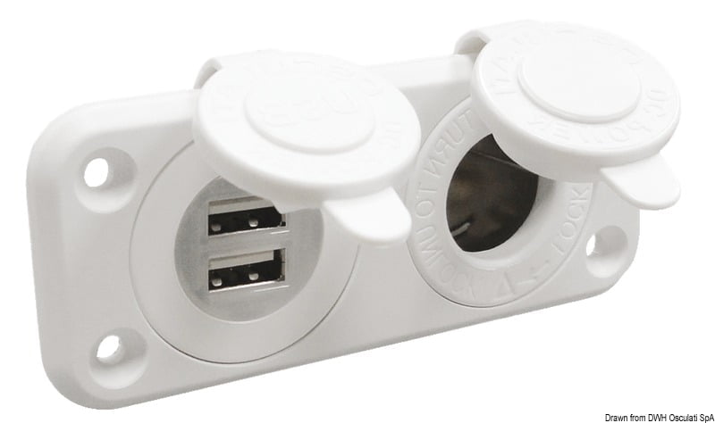 USB-Buchse + Gehäuse zur Deckmontage