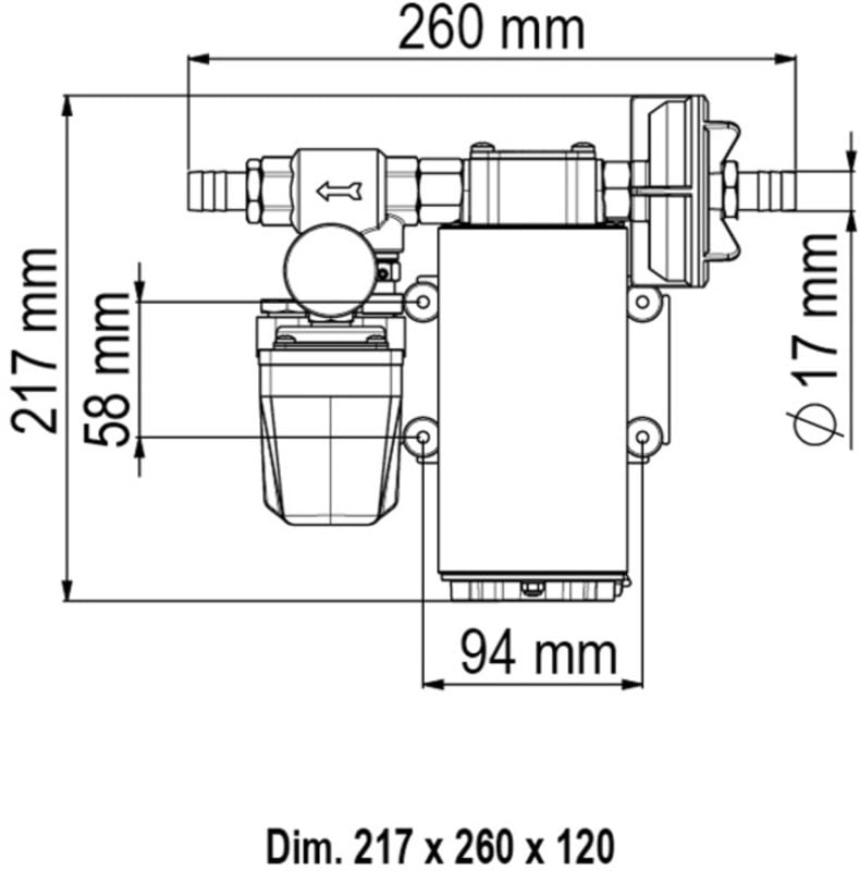 Marco UP12/A Automatische Druckwasserpumpe mit Druckwächter 36 l