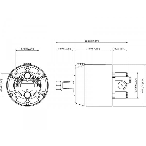 Hydraulische Steuerung MaviMare GF300BHD “Evolution“ für Außenborder bis  300 Ps Frontal Zylinder, Bootszubehör, Yachtzubehör